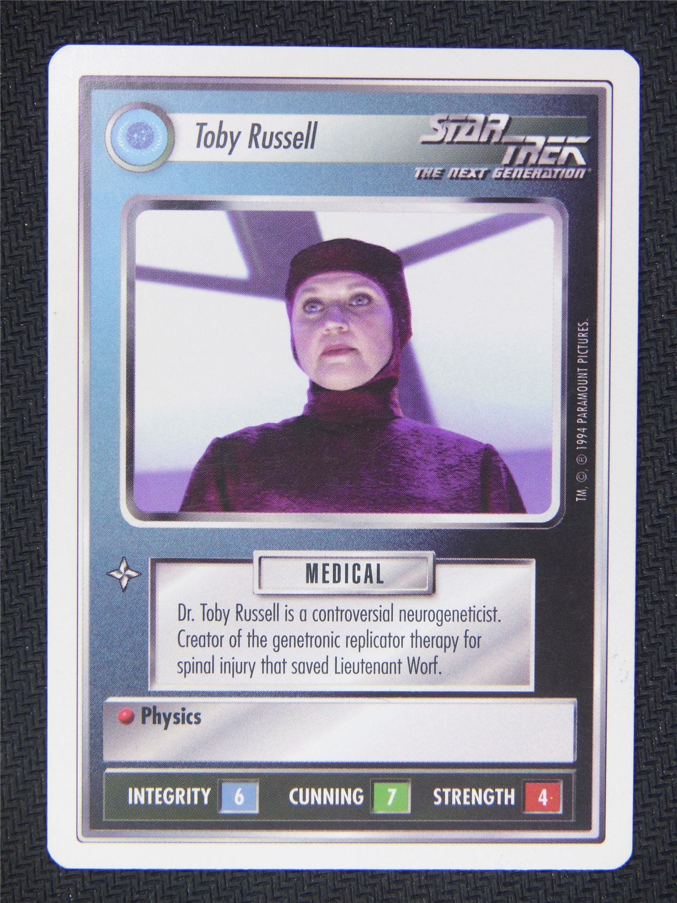 Toby Russell White Border - Star Trek Next Gen Card #4OH