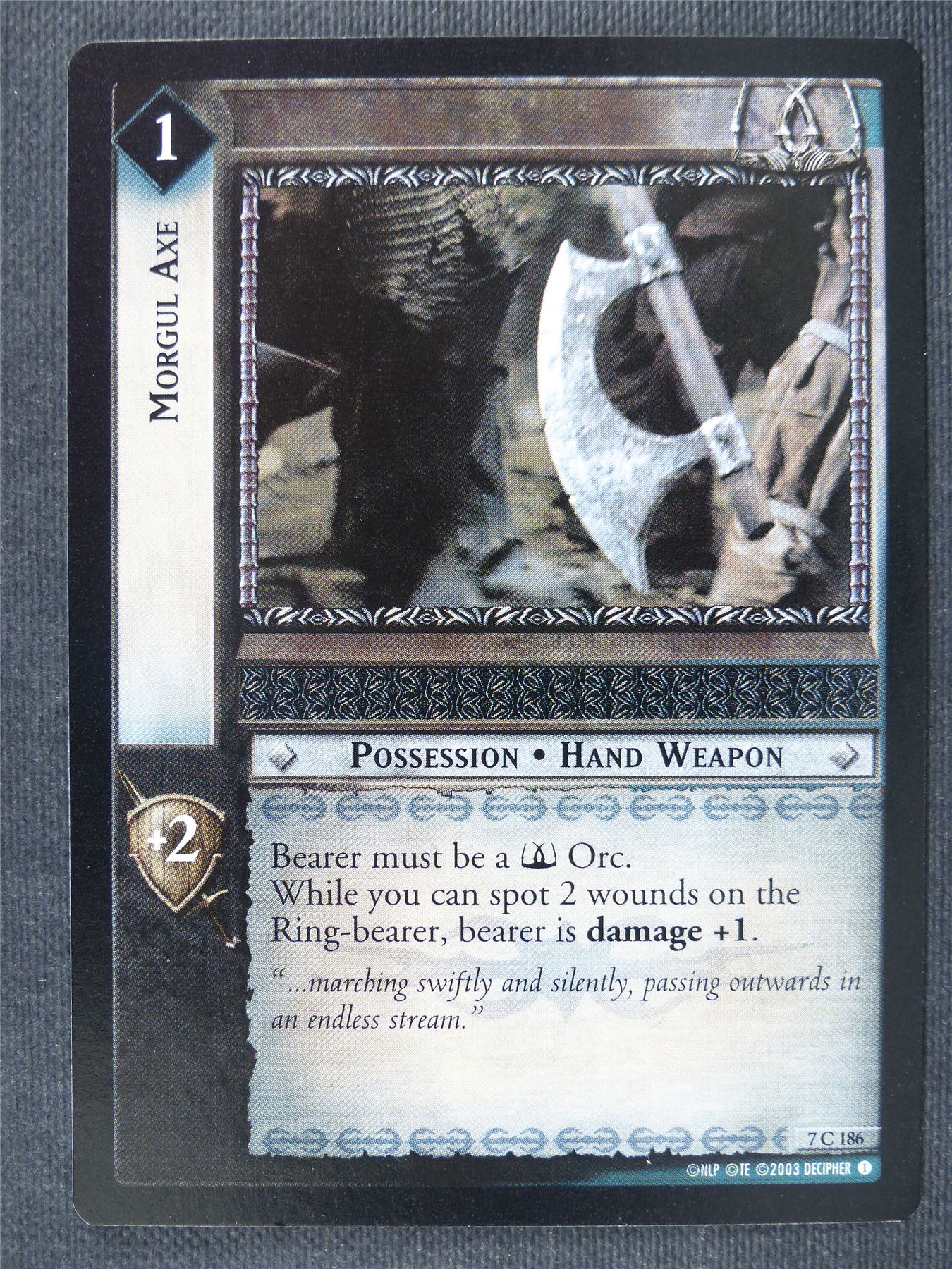 Morgul Axe 7 C 186 - LotR Cards #3KE