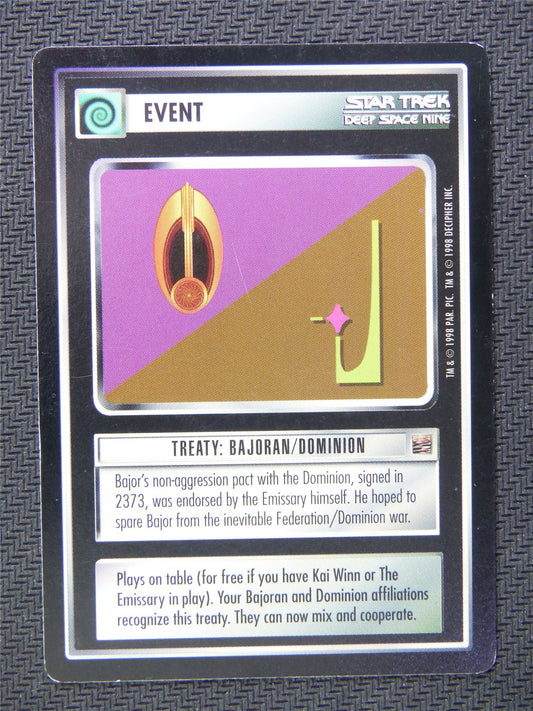 Event Treaty Bajoran Dominion - Star Trek CCG Deep Space Nine #55K