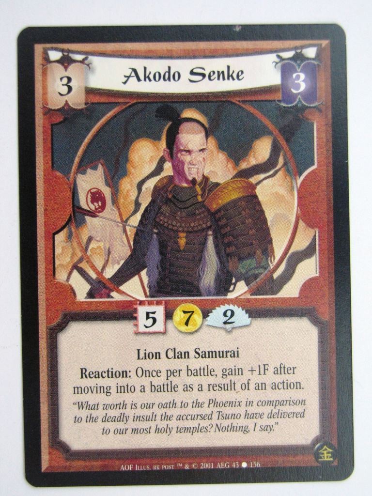 Vintage L5R Cards: AKODO SENKE # 27G25