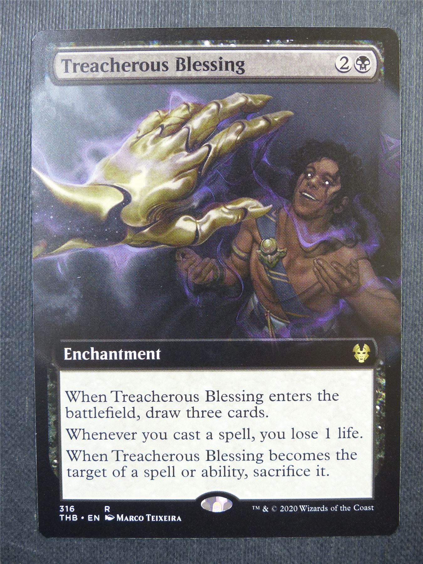Treacherous Blessing Extended art - Mtg Card #3UH