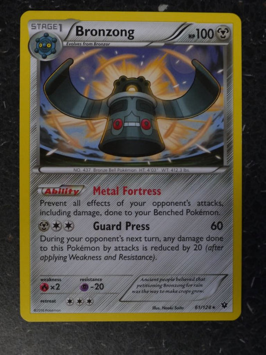 Pokemon Cards: BRONZONG 61/124 RARE # 9I16