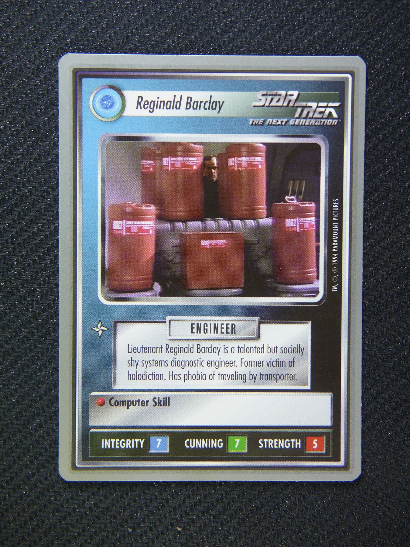 Reginald Barclay - Star Trek Silver Border Card Decipher #2AV