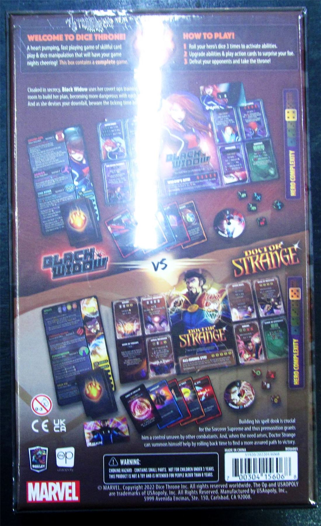 Black Widow V Doctor Strange - Marvel Dice Throne -  Board Game #KR