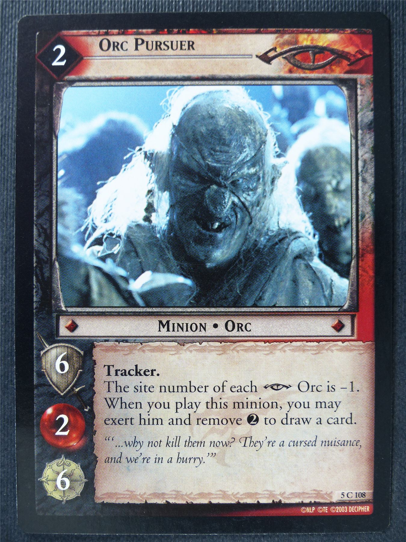 Orc Pursuer 5 C 108 - LotR Card #3I4