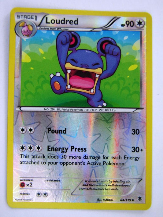 Pokemon Cards: LOUDRED 84/119 REVERSE HOLO # 4A2