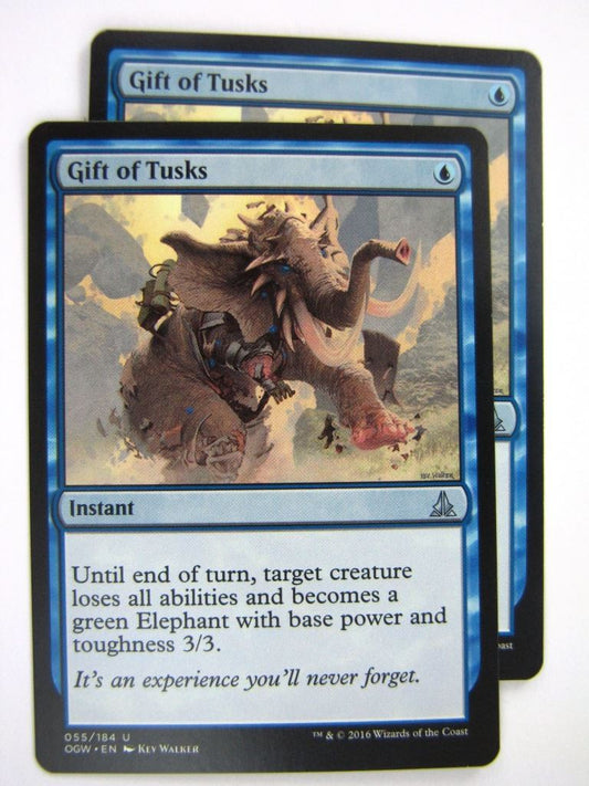 MTG Magic Cards: Oath of the Gatewatch: GIFT OF TUSKS x2 # 4J47