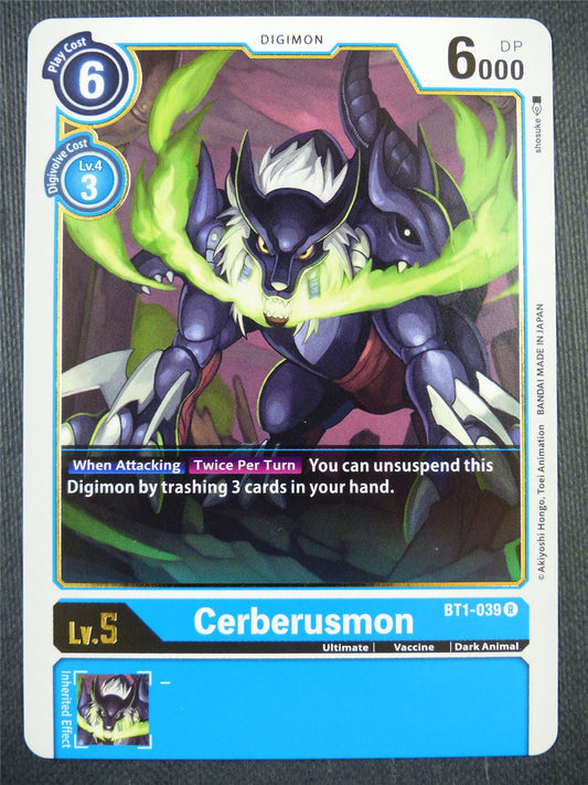 Cerberusmon BT1-039 R - Digimon Card #9G9