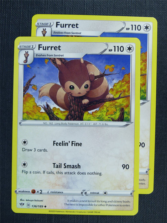 Furret 136/189 x2  - DAA - Pokemon Card #3DO