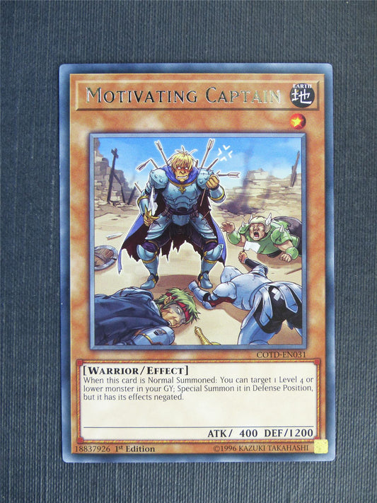 Motivating Captain COTD Rare - 1st ed - Yugioh Cards #15T