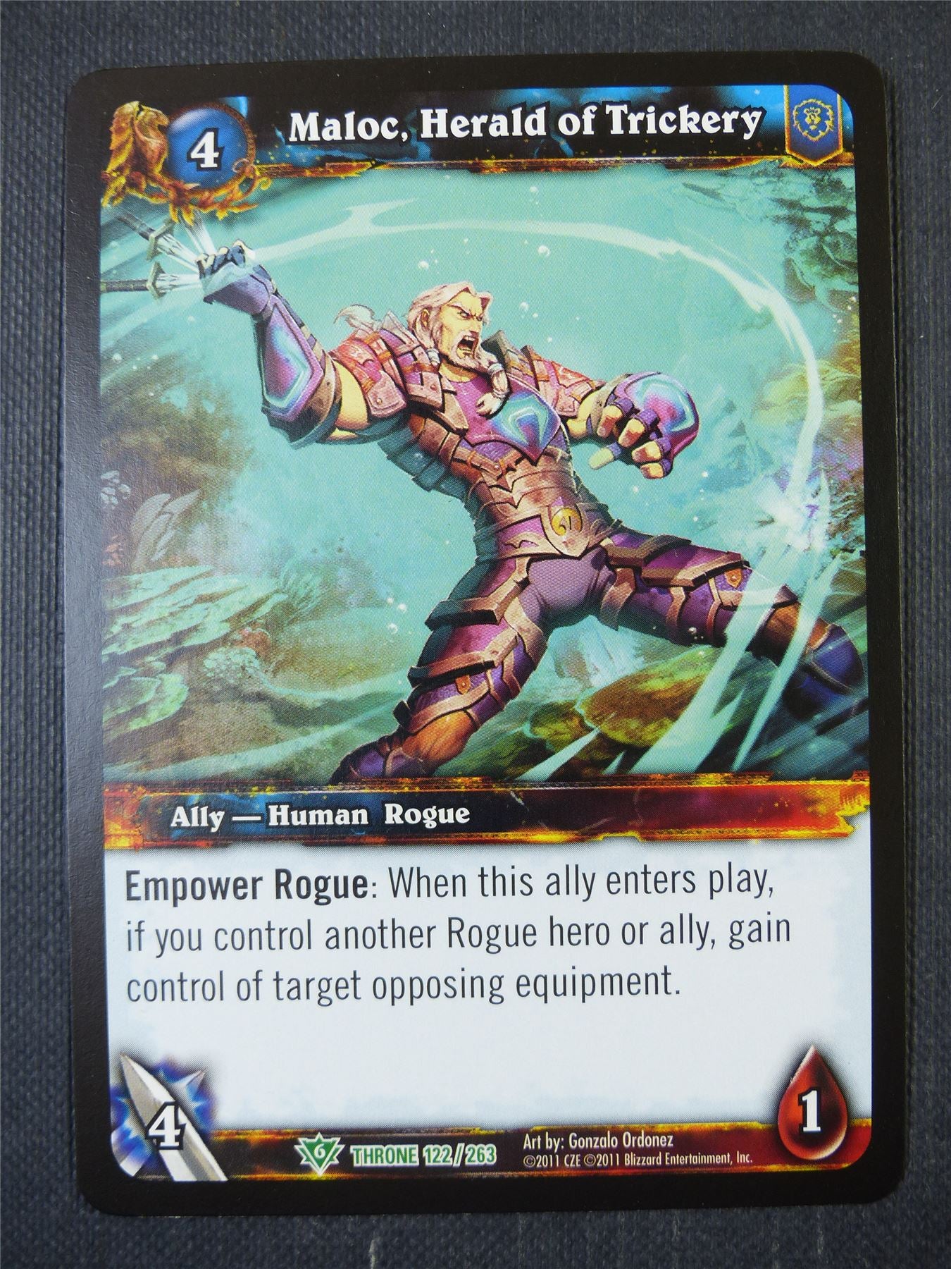 Maloc Herald of Trickery 122/263 - WoW Card #1D2