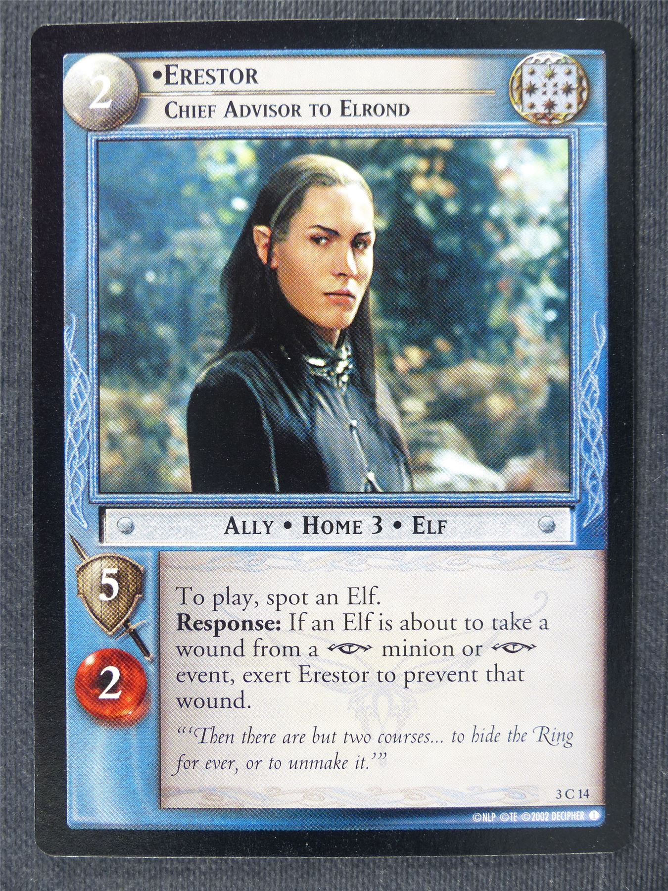 Erestor 3 C 14 - LotrR Cards #3DQ