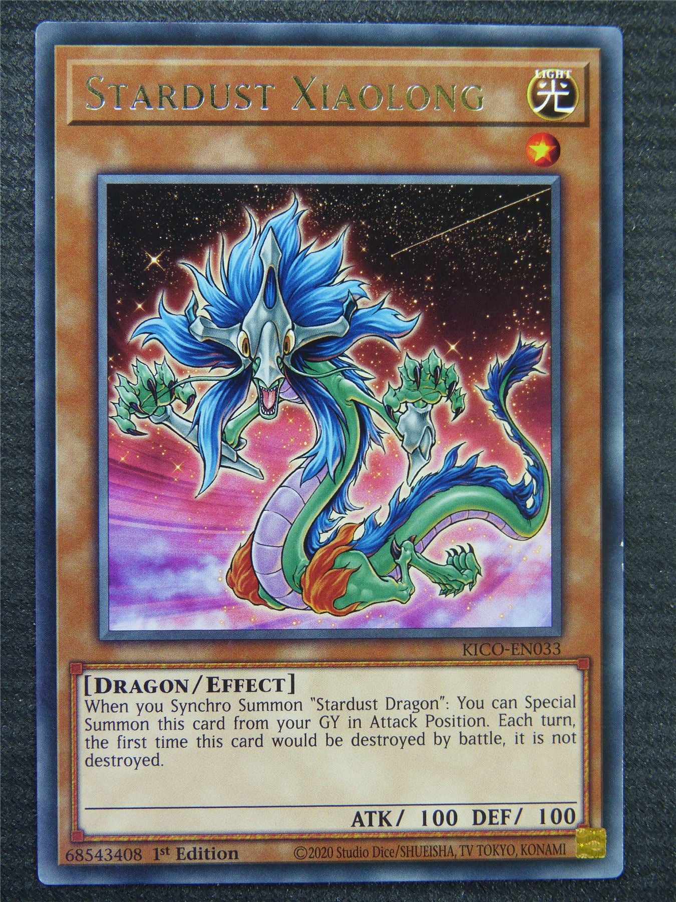 Stardust Xiaolong KICO rare - 1st ed - Yugioh Card #8RX