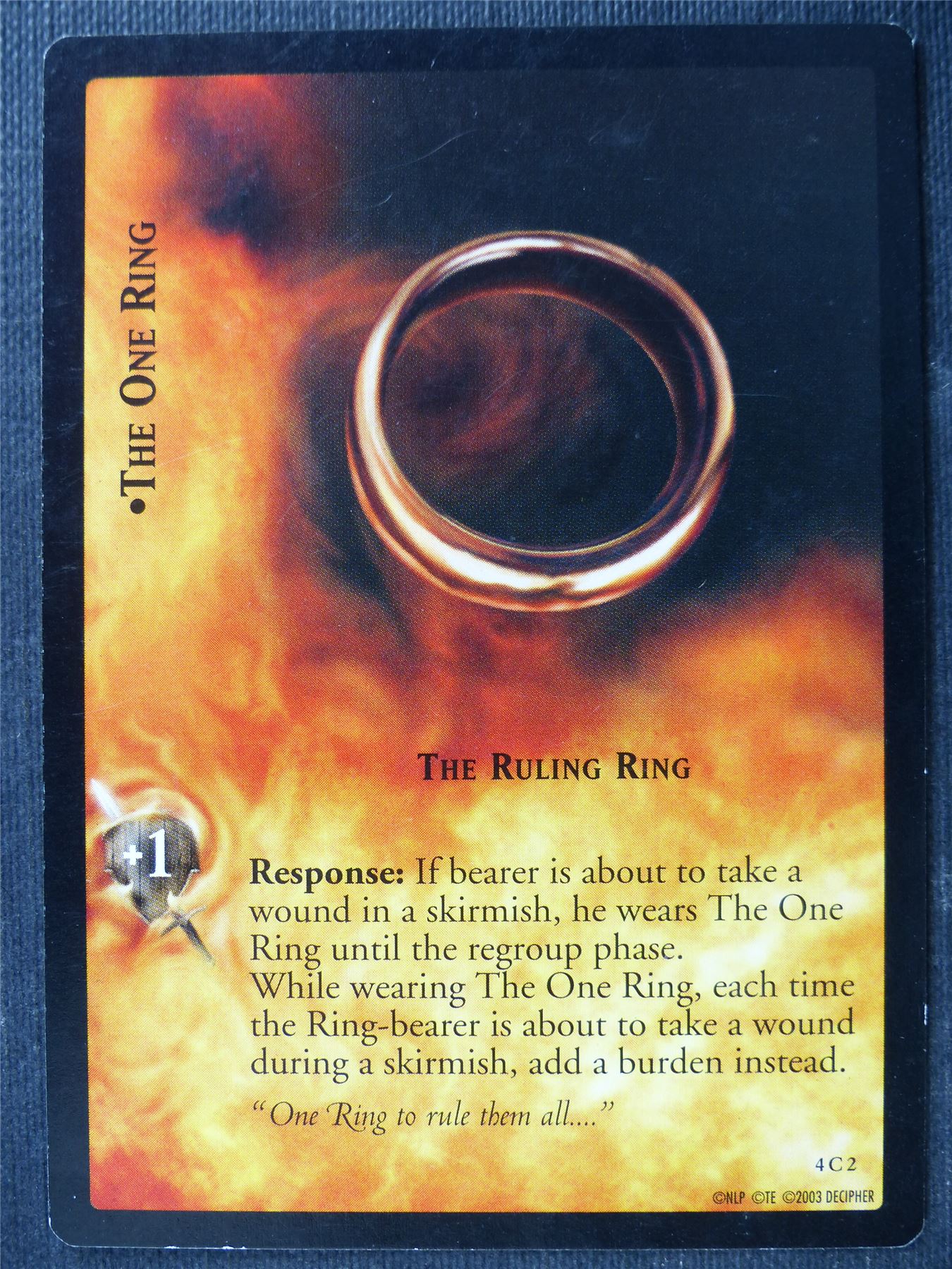 The One Ring 4 C 2 - LotR Card #46Q