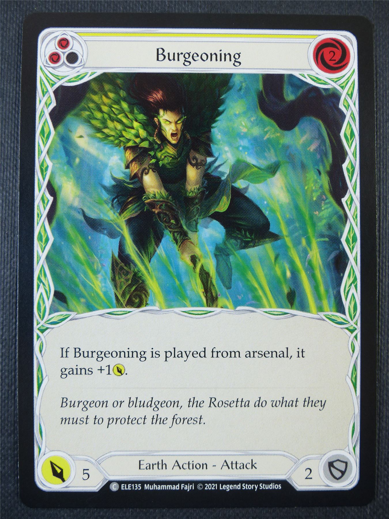 Burgeoning - Yellow - Tales of Aria 1st ed - Flesh and Blood Card #62J