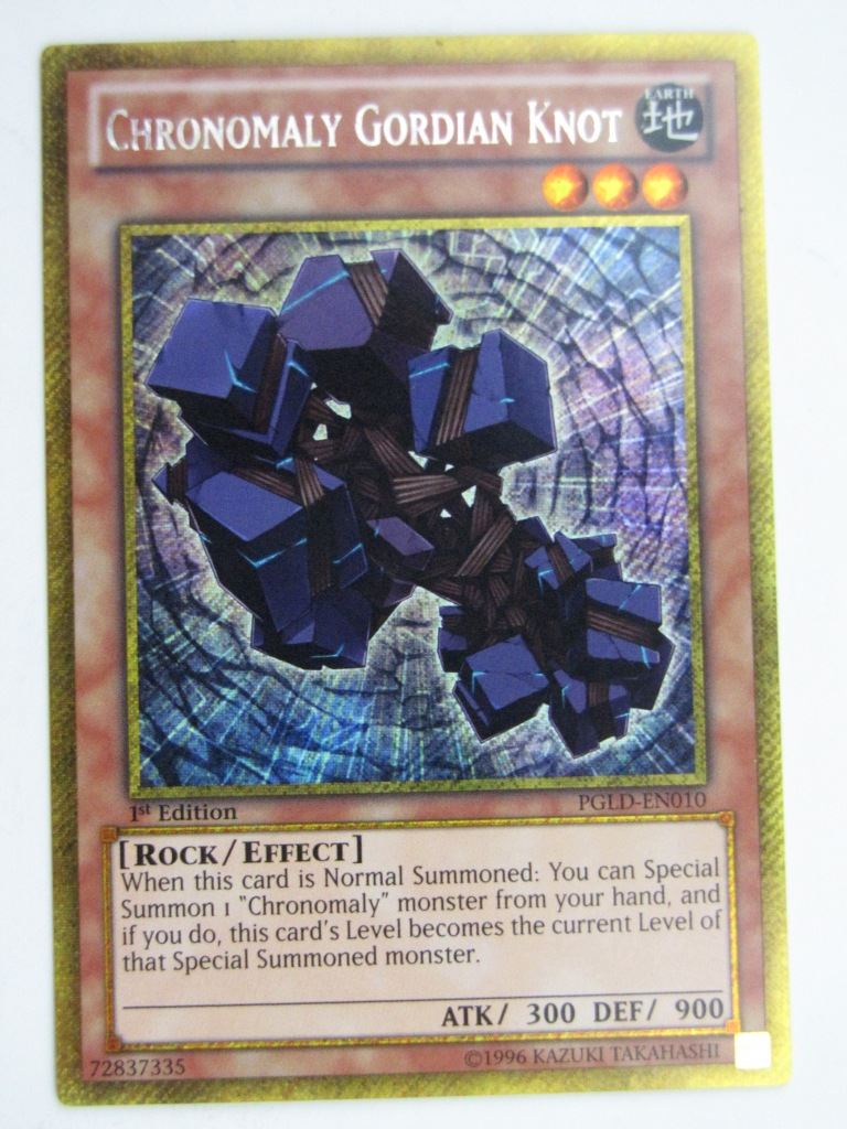 Yugioh Played Cards: CHRONOMALLY GORDIAN KNOT PGLD GOLD RARE # 29H47