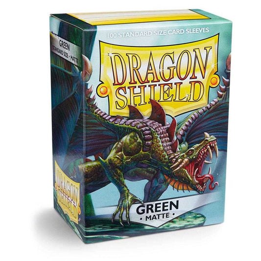 Green Matte Sleeves - 100 Pc - Standard - Dragon Shield #20