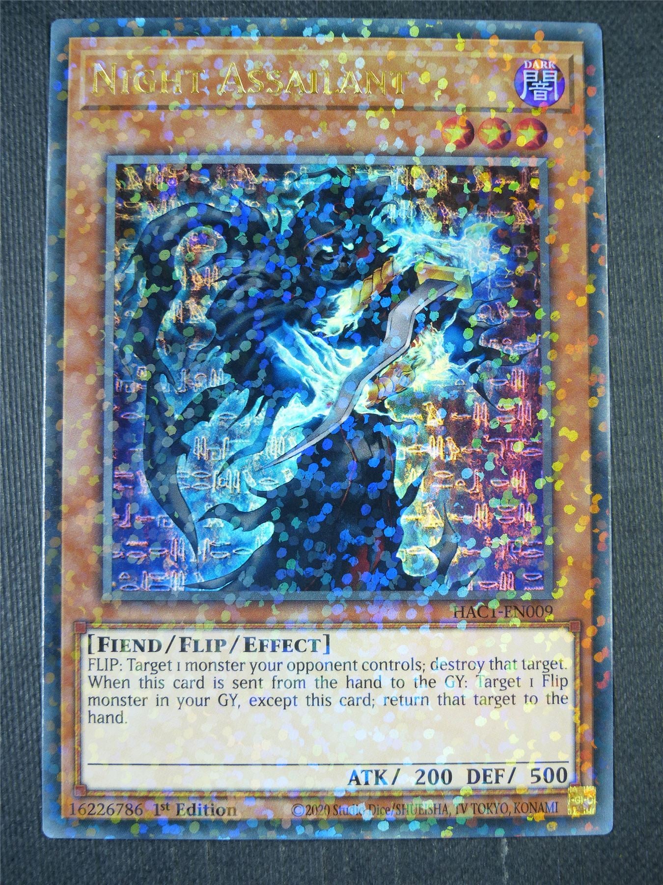 Night Assailant HAC1 Terminal Rare - 1st ed Yugioh Card #8JL