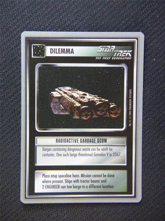 Dilemma Radioactive Garbage Scow - Star Trek Silver Border Card Decipher #2DV