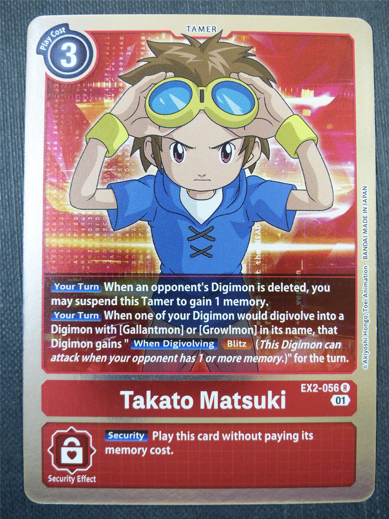 Takato Matsuki EX2 R - Digital Hazard - Digimon Card #4JN