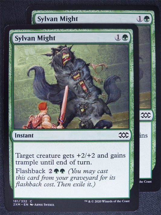 Sylvan Might x2 - Double Masters - Mtg Magic Cards #6T