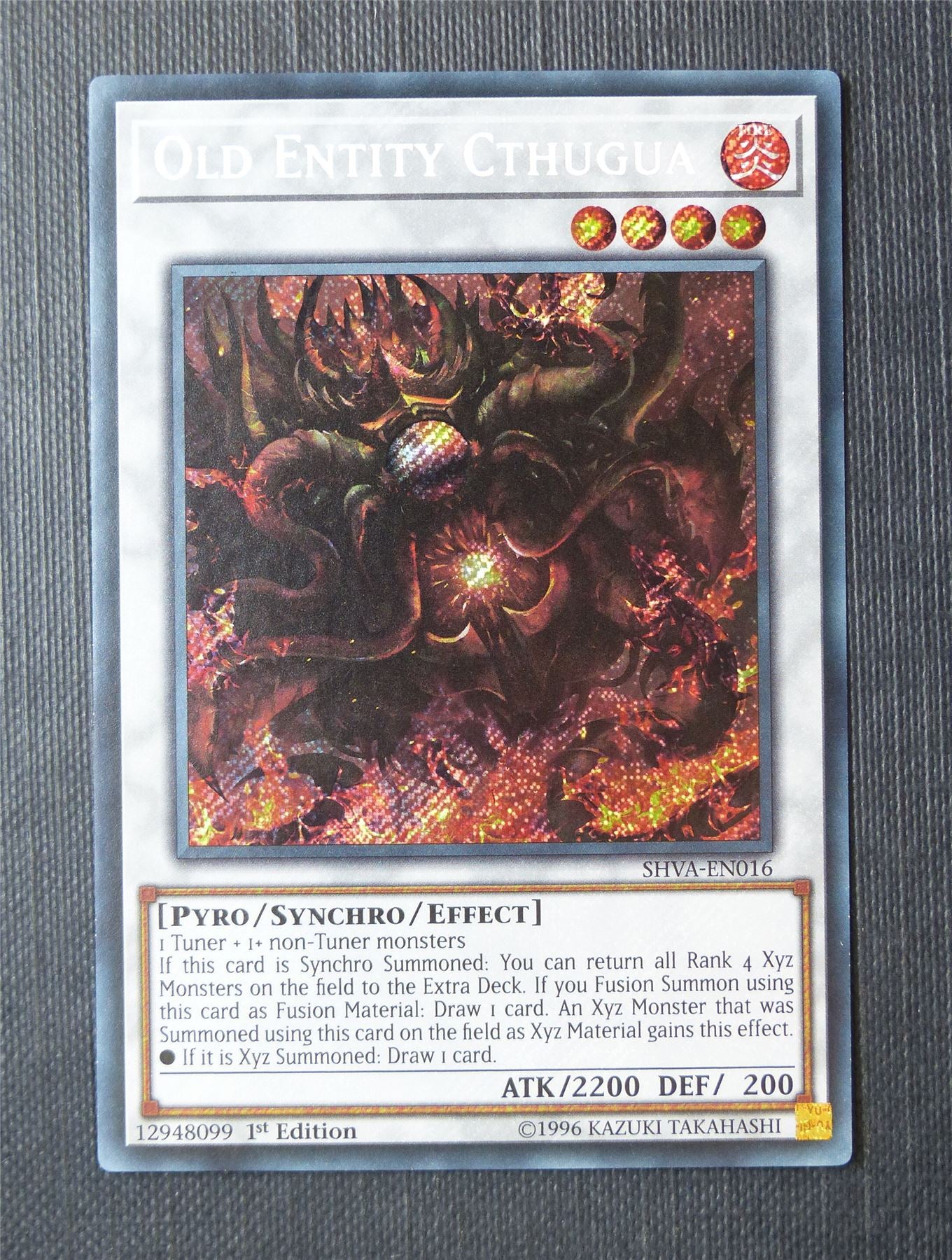 Old Entity Cthugua SHVA 1st Ed - Secret Rare - Yugioh Card #7CI