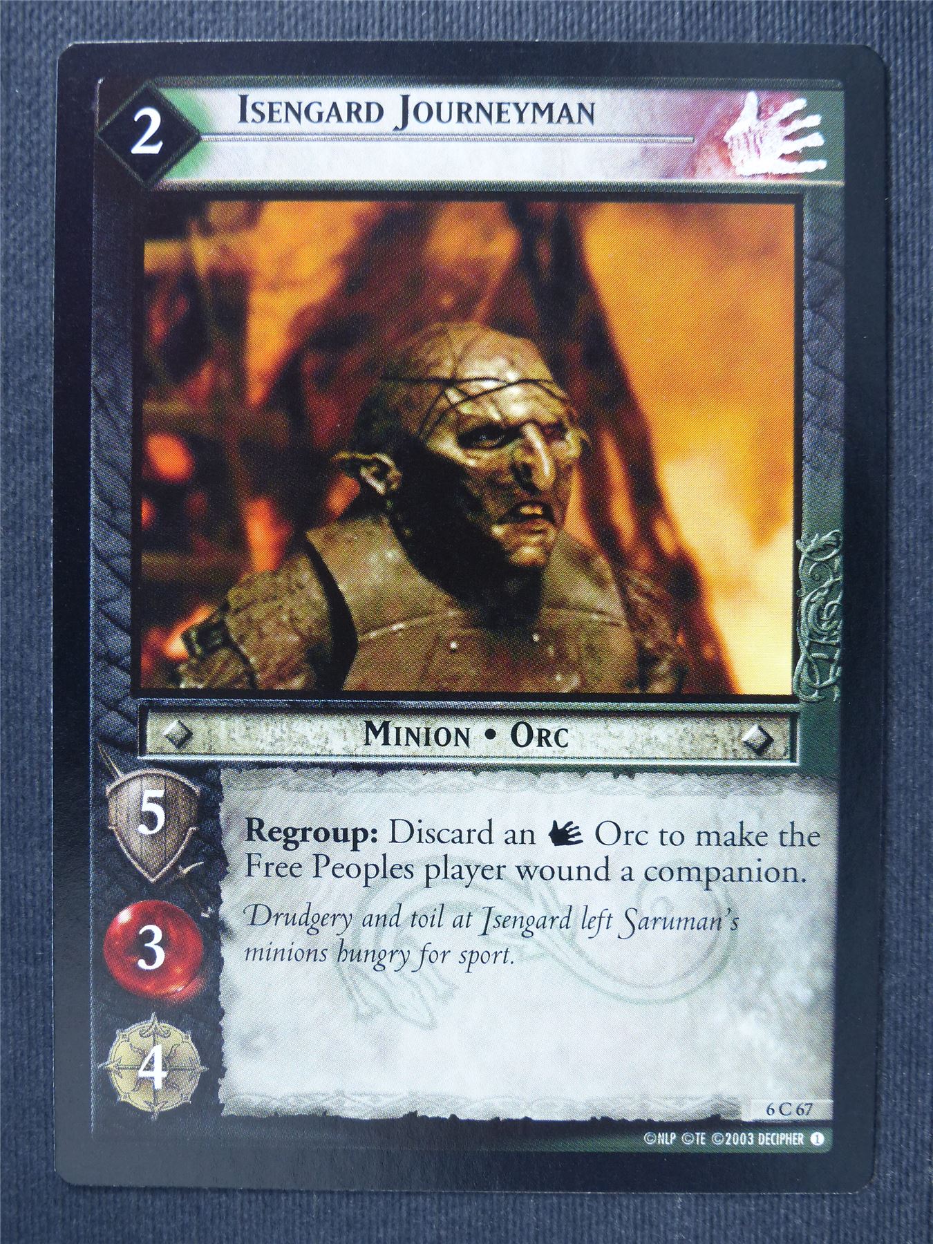 Isengard Journeyman 6 C 67 - LotR Cards #3NS