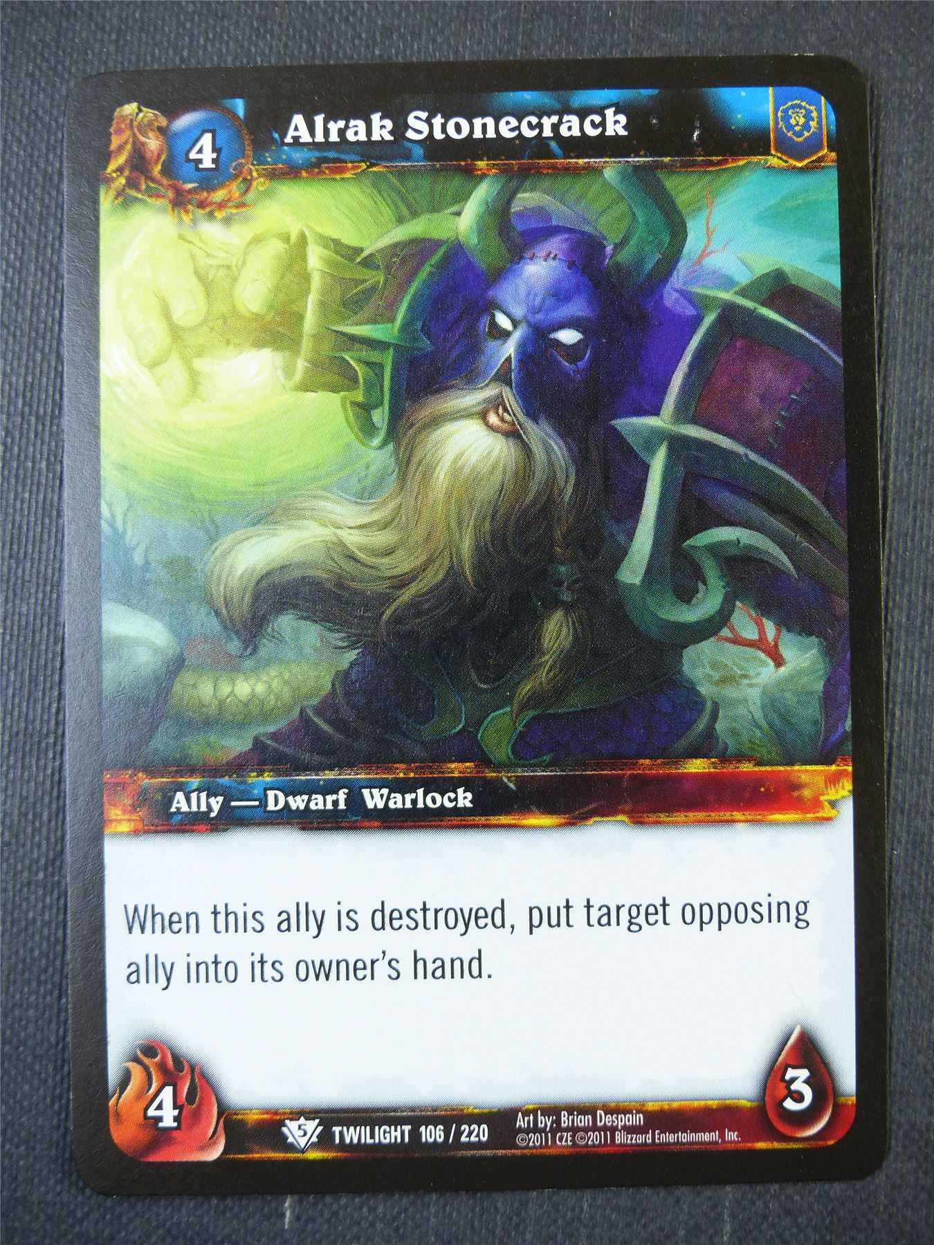Alrak Stonecrack 106/220 - WoW Card #16F