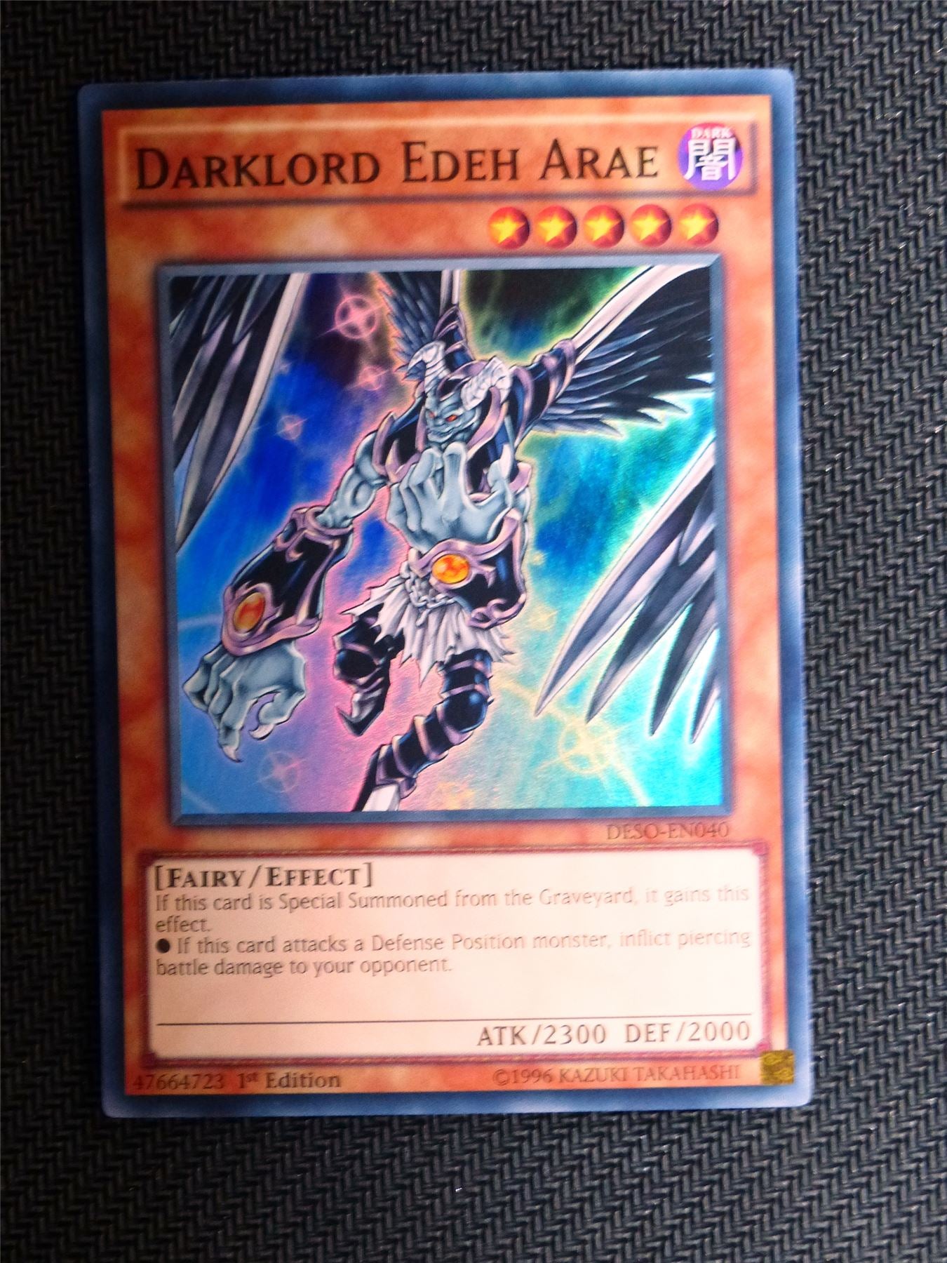 Darklord Edeh Arae - DESO - Super Rare - Yugioh Card # 1D13