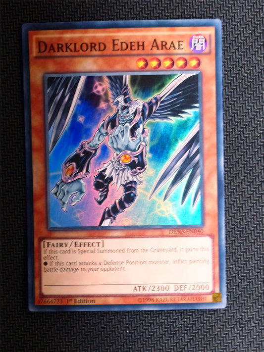 Darklord Edeh Arae - DESO - Super Rare - Yugioh Card # 1D13