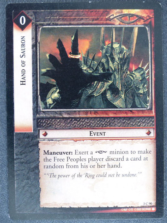 Hand of Sauron 3 C 90 - played - LotR Cards #XC