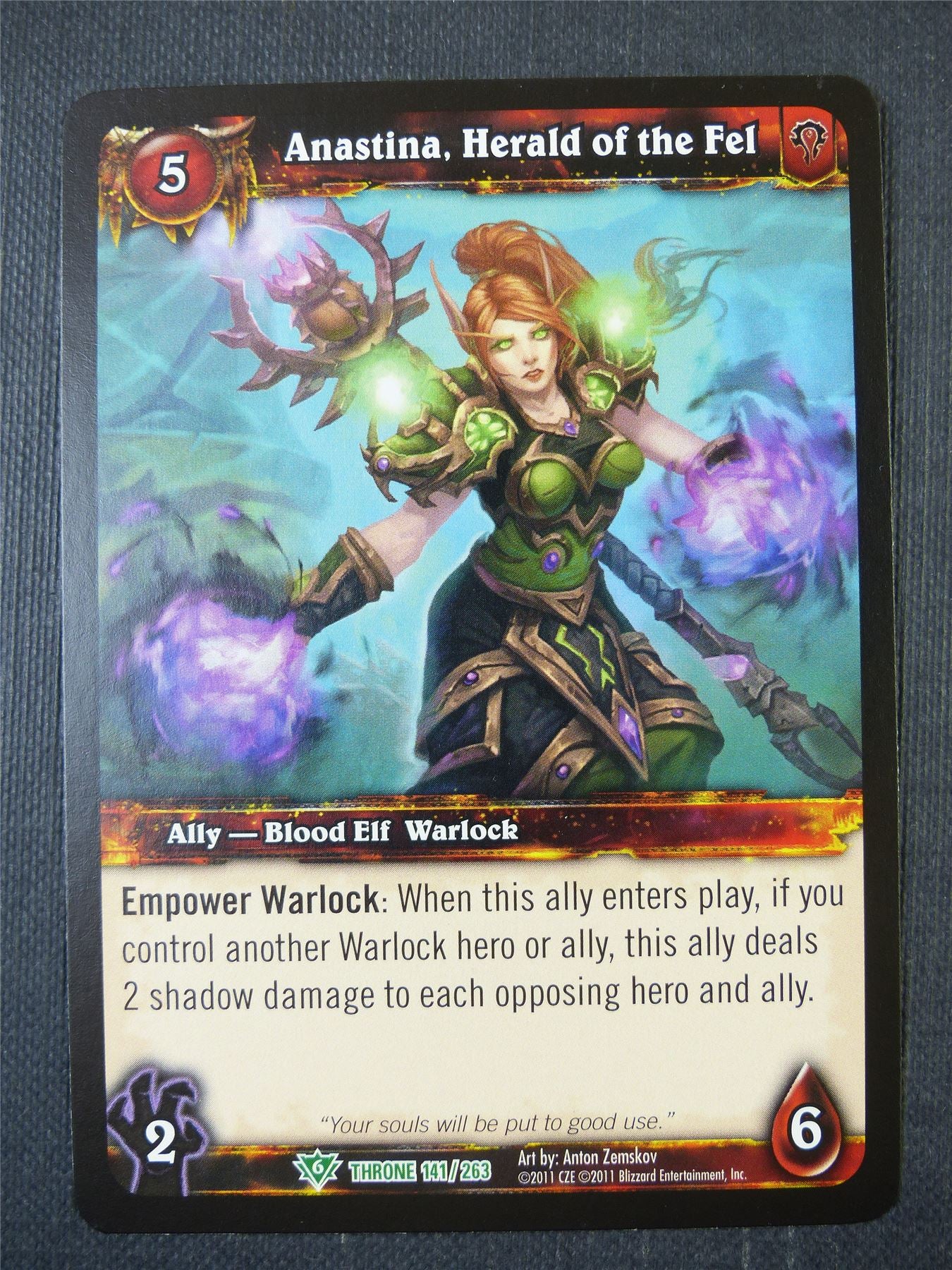 Anastina Herald of the Fel 141/263 - WoW Card #1BT