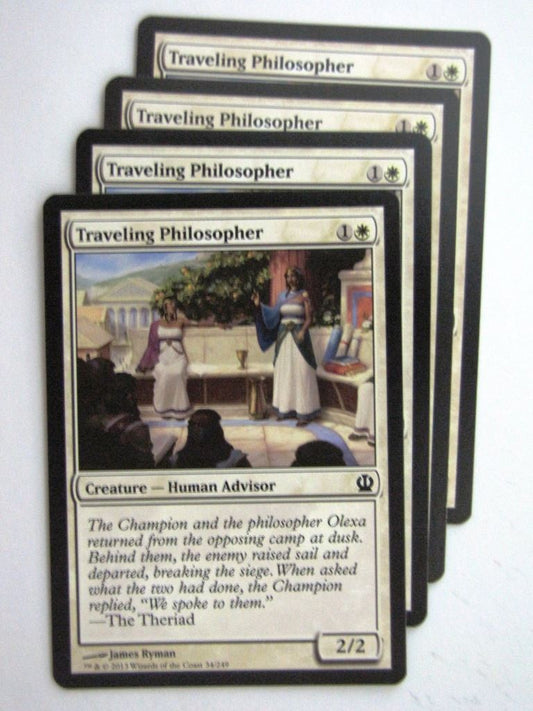 MTG Magic Cards: TRAVELING PHILOSOPHER x4 Theros playset # 23J47