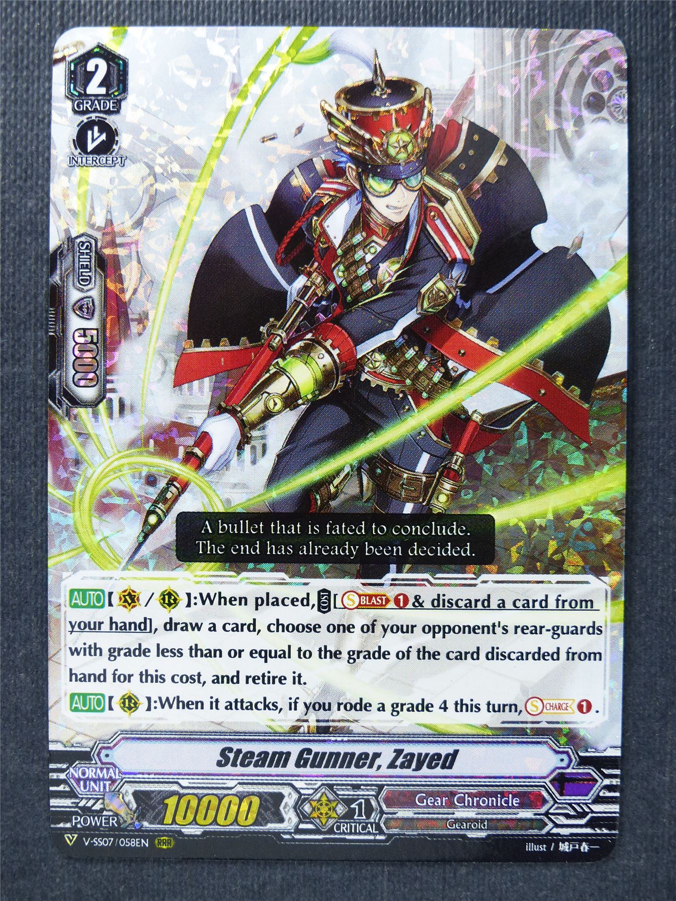 Steam Gunner Zayed V-SS07 RRR - Vanguard Cards #8H