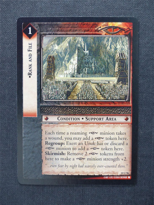 Rank and File 10 U 96 - LotR Cards #8J