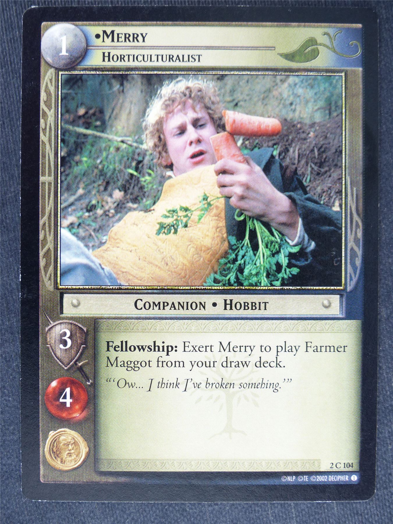 Merry 2 C 104 - played - LotR Cards #Q8