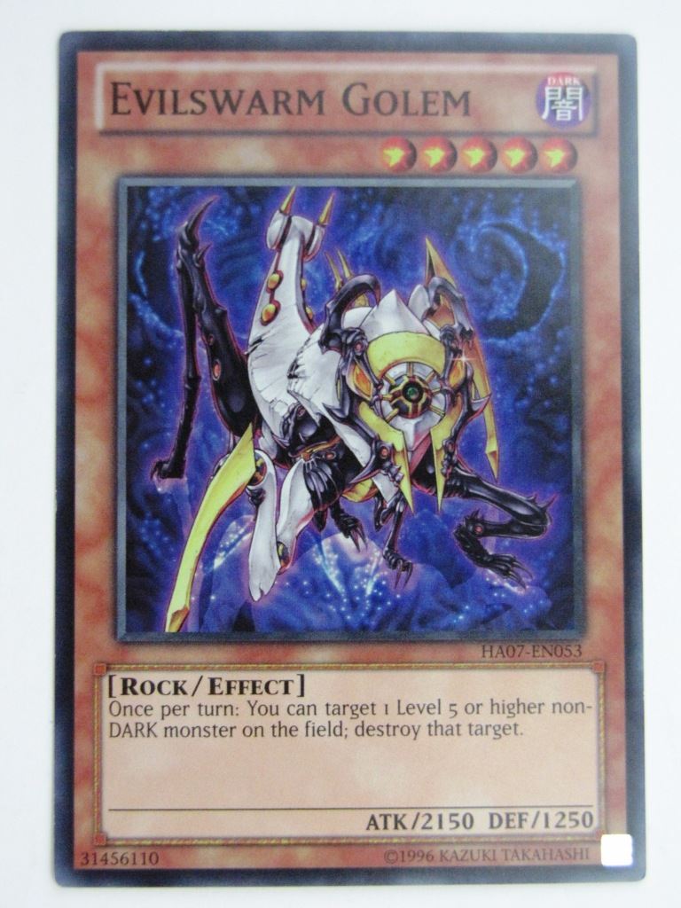 Yugioh Played Cards: EVILSWARM GOLEM HA07 SUPER RARE # 29G92