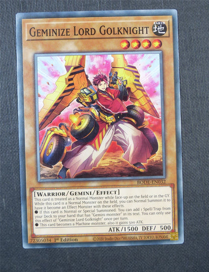 Geminize Lord Golknight BODE 1st Ed - Yugioh Card #5GA