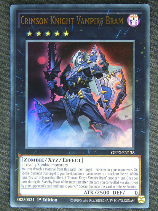 Crimson Knight Vampire Bram GFP2 Ultra Rare - 1st ed - Yugioh Card #80V