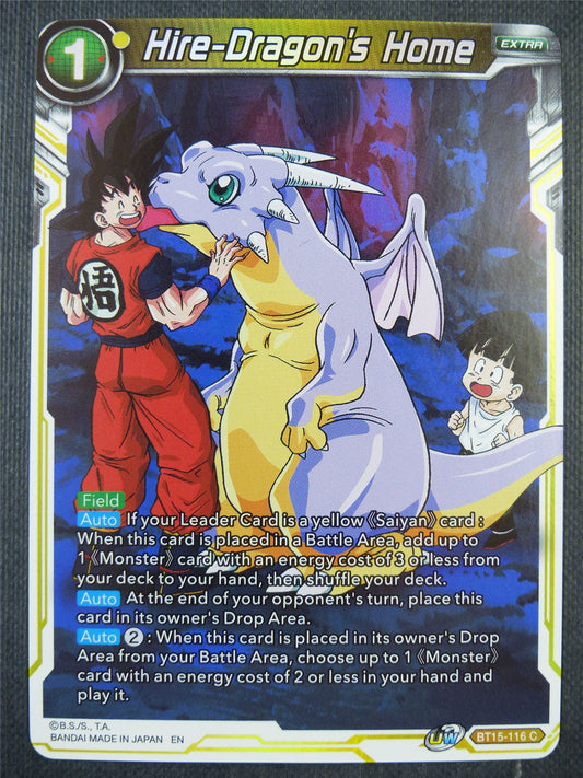 Hire-Dragon's Home BT15 Foil - Dragon Bal Super Card #8XG