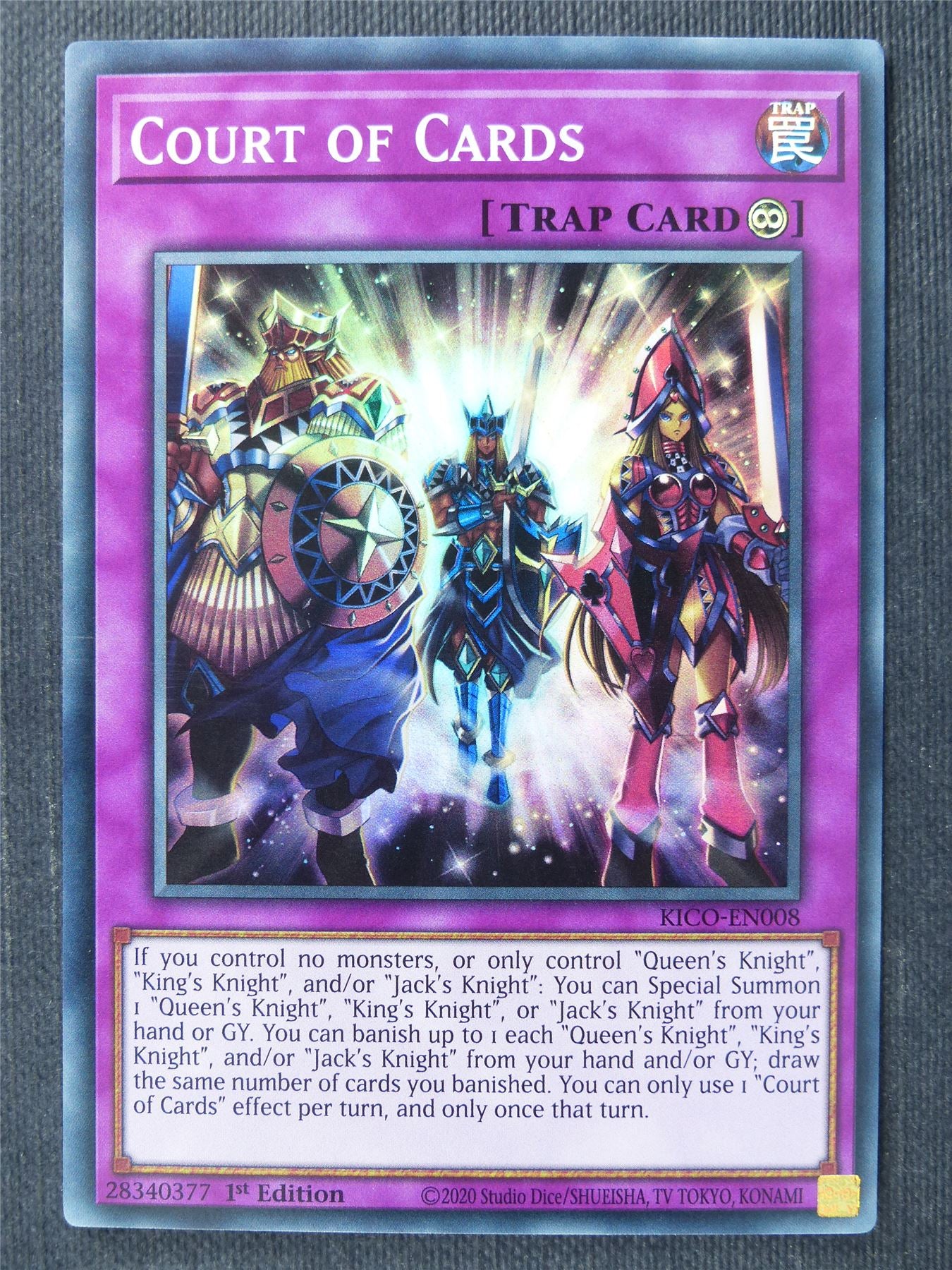 Court of Cards KICO Super Rare - 1st ed Yugioh Cards #34X