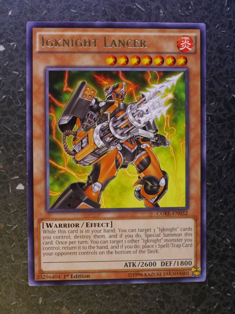 Yugioh Cards: IGKNIGHT LANCER CORE RARE # 3G47