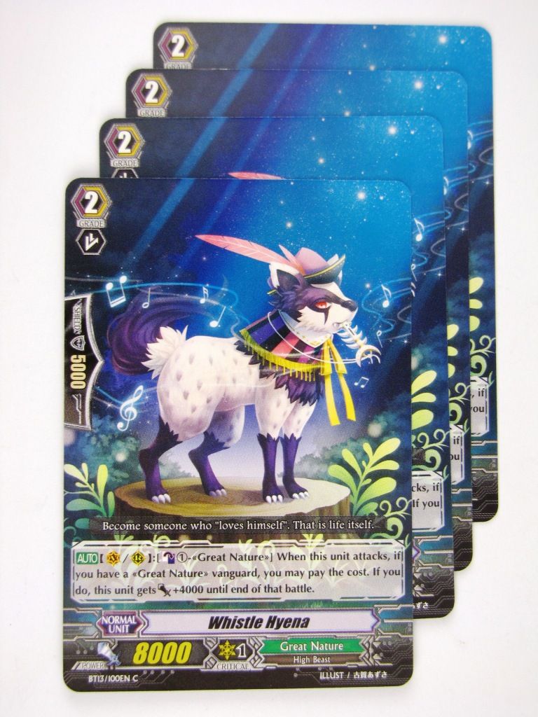 Cardfight!! Vanguard - Whistle Hyena x4 BT13