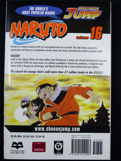 NARUTO Volume 16 - Shonen Jump Viz Manga #3I1