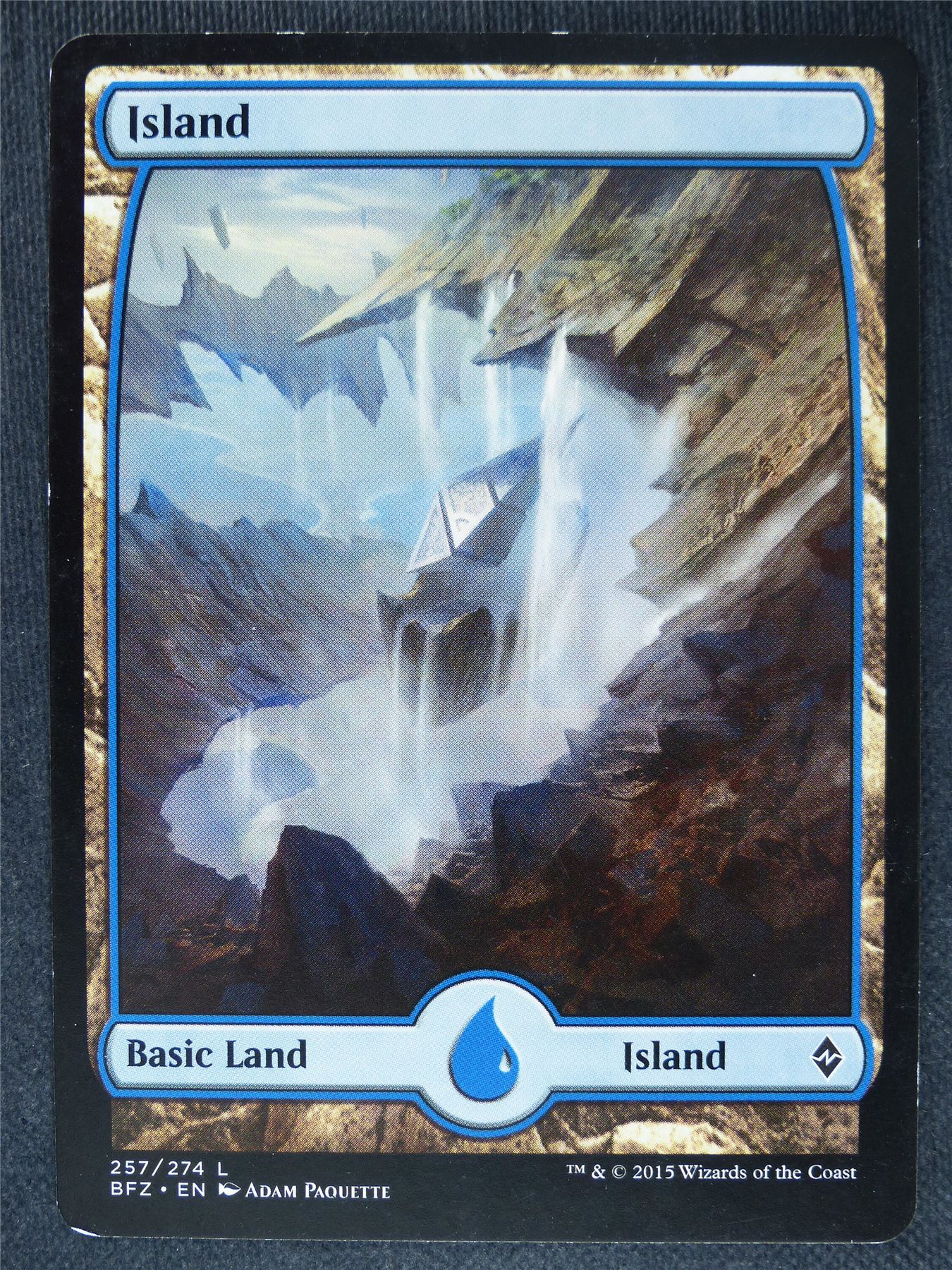 Island Full Art 257/274 - Mtg Magic Cards #3D