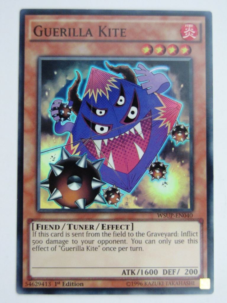 Yugioh Played Cards: GUERILLA KITE WSUP SUPER RARE # 29I19