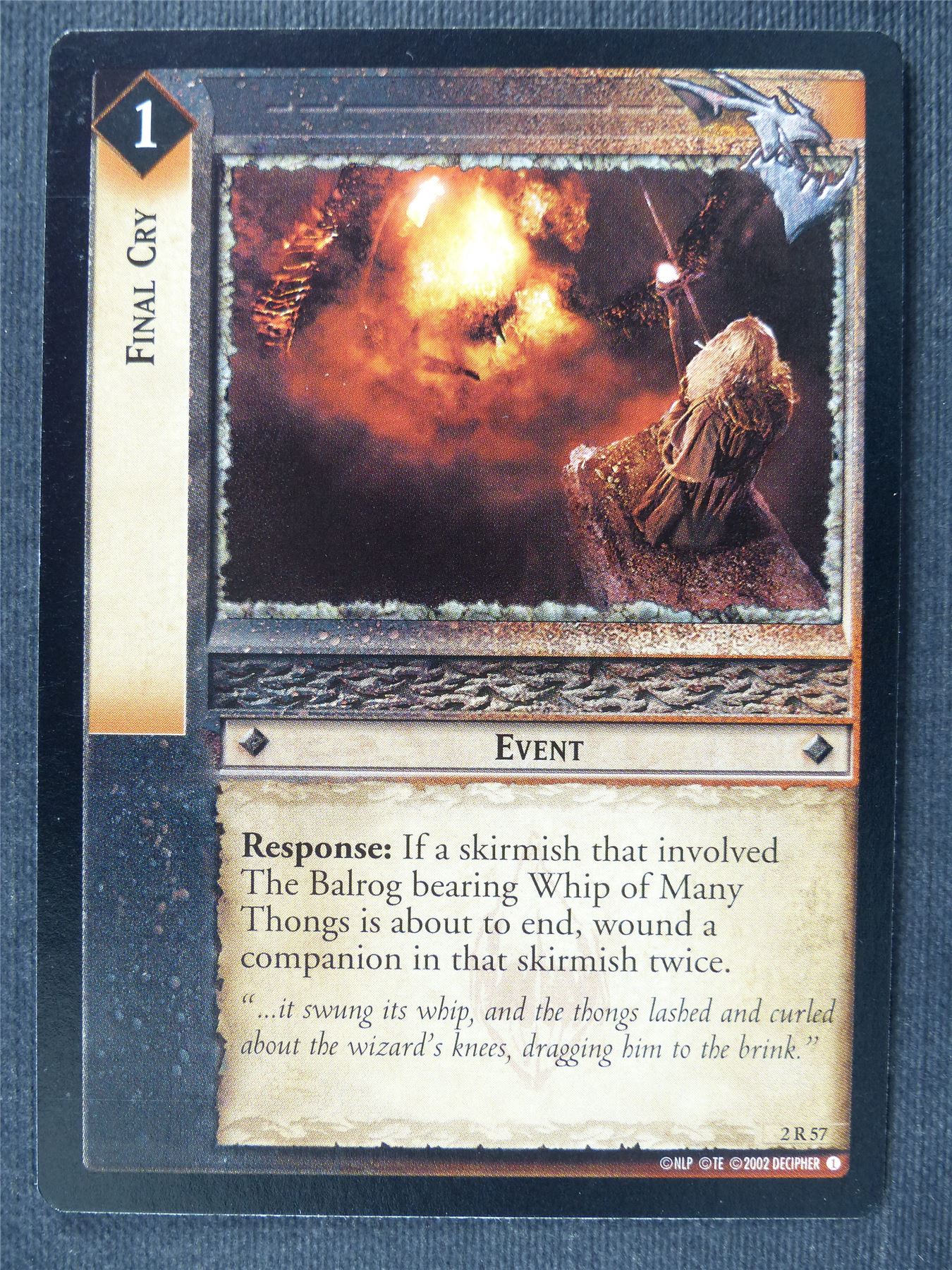 Final Cry 2 R 57 - LotrR Cards #3CC