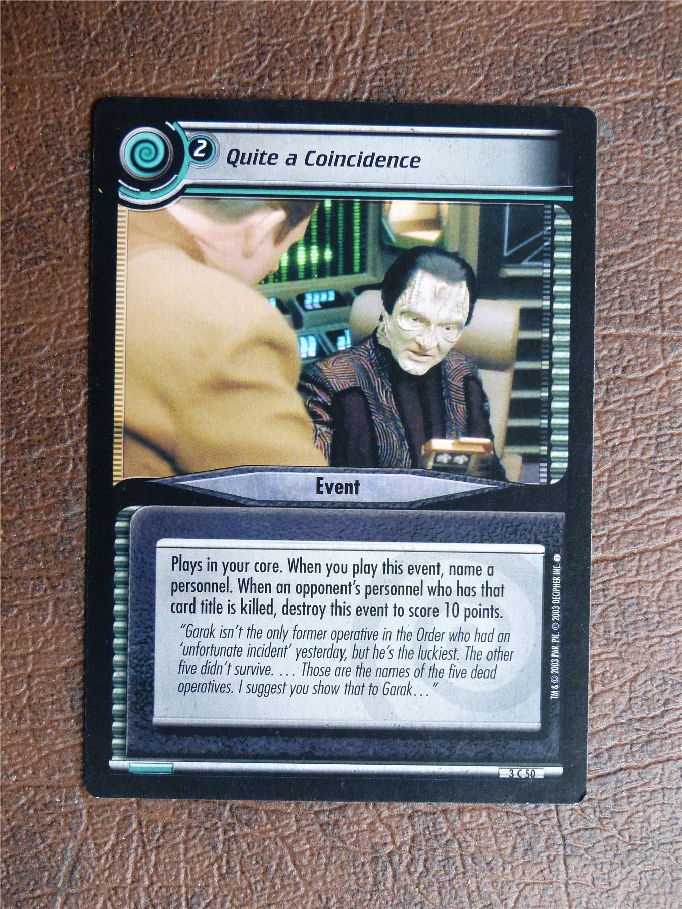 Quite a Coincidence - Star Trek CCG TCG Card #XU