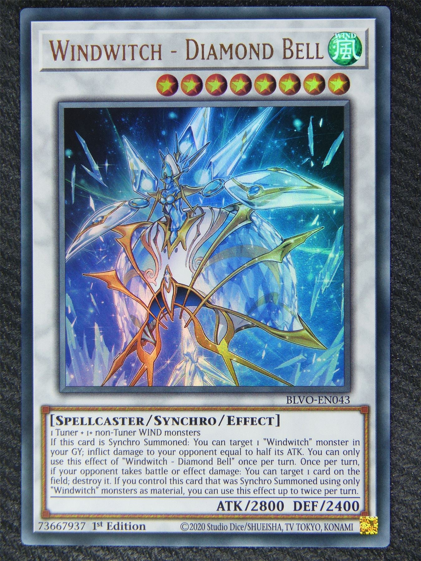 Windwitch - Diamond Bell BLVO Ultra Rare - 1st ed - Yugioh Card #83F