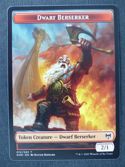 Dwarf Berserker Token - Mtg Magic Cards #V8
